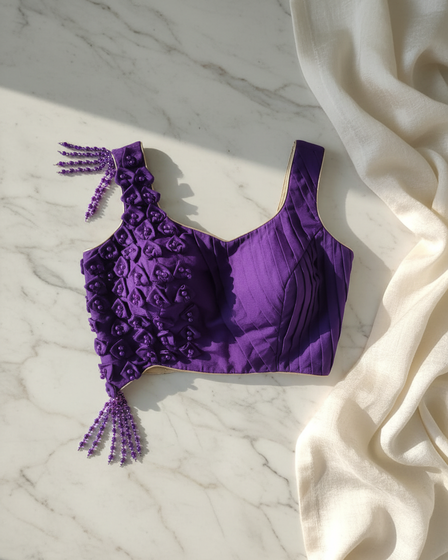 VioletBloom Designer Blouse